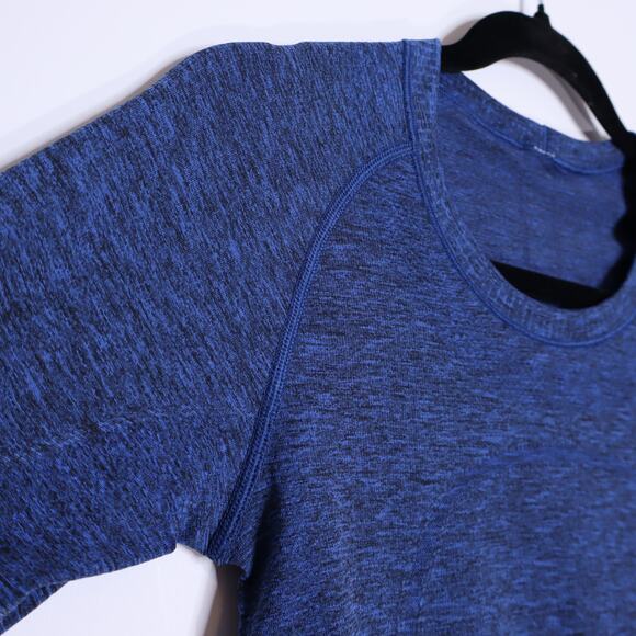 LULULEMON Swiftly Tech Long Sleeve Blazer Blue Black Crew Neck Running Women's 6 - Picture 7 of 13